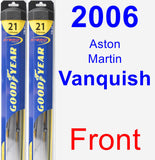 Front Wiper Blade Pack for 2006 Aston Martin Vanquish - Hybrid