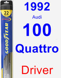 Driver Wiper Blade for 1992 Audi 100 Quattro - Hybrid