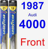 Front Wiper Blade Pack for 1987 Audi 4000 - Hybrid