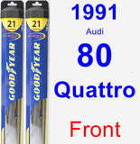Front Wiper Blade Pack for 1991 Audi 80 Quattro - Hybrid
