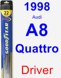 Driver Wiper Blade for 1998 Audi A8 Quattro - Hybrid
