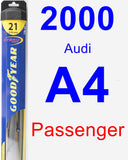 Passenger Wiper Blade for 2000 Audi A4 - Hybrid