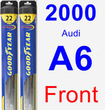 Front Wiper Blade Pack for 2000 Audi A6 - Hybrid