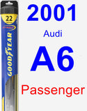 Passenger Wiper Blade for 2001 Audi A6 - Hybrid