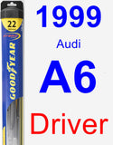 Driver Wiper Blade for 1999 Audi A6 - Hybrid