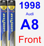 Front Wiper Blade Pack for 1998 Audi A8 - Hybrid