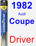 Driver Wiper Blade for 1982 Audi Coupe - Hybrid