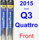 Front Wiper Blade Pack for 2015 Audi Q3 Quattro - Hybrid