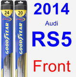 Front Wiper Blade Pack for 2014 Audi RS5 - Hybrid