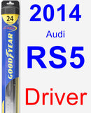 Driver Wiper Blade for 2014 Audi RS5 - Hybrid