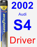 Driver Wiper Blade for 2002 Audi S4 - Hybrid