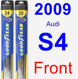 Front Wiper Blade Pack for 2009 Audi S4 - Hybrid