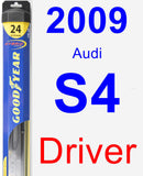 Driver Wiper Blade for 2009 Audi S4 - Hybrid