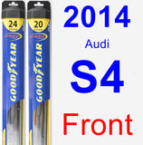 Front Wiper Blade Pack for 2014 Audi S4 - Hybrid