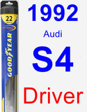 Driver Wiper Blade for 1992 Audi S4 - Hybrid