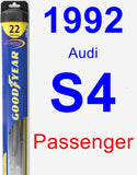 Passenger Wiper Blade for 1992 Audi S4 - Hybrid