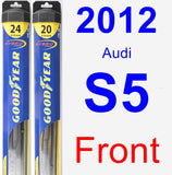 Front Wiper Blade Pack for 2012 Audi S5 - Hybrid