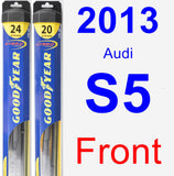 Front Wiper Blade Pack for 2013 Audi S5 - Hybrid