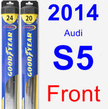 Front Wiper Blade Pack for 2014 Audi S5 - Hybrid