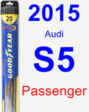 Passenger Wiper Blade for 2015 Audi S5 - Hybrid