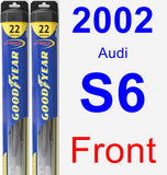 Front Wiper Blade Pack for 2002 Audi S6 - Hybrid