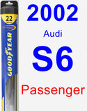 Passenger Wiper Blade for 2002 Audi S6 - Hybrid