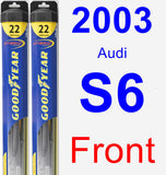 Front Wiper Blade Pack for 2003 Audi S6 - Hybrid