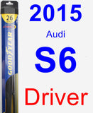 Driver Wiper Blade for 2015 Audi S6 - Hybrid