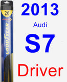 Driver Wiper Blade for 2013 Audi S7 - Hybrid