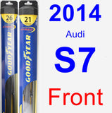 Front Wiper Blade Pack for 2014 Audi S7 - Hybrid