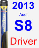 Driver Wiper Blade for 2013 Audi S8 - Hybrid
