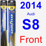 Front Wiper Blade Pack for 2014 Audi S8 - Hybrid
