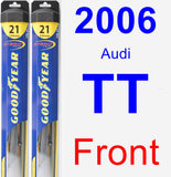 Front Wiper Blade Pack for 2006 Audi TT - Hybrid