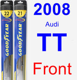 Front Wiper Blade Pack for 2008 Audi TT - Hybrid