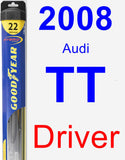 Driver Wiper Blade for 2008 Audi TT - Hybrid