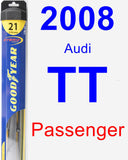 Passenger Wiper Blade for 2008 Audi TT - Hybrid