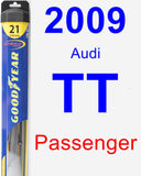 Passenger Wiper Blade for 2009 Audi TT - Hybrid