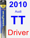 Driver Wiper Blade for 2010 Audi TT - Hybrid