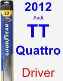 Driver Wiper Blade for 2012 Audi TT Quattro - Hybrid