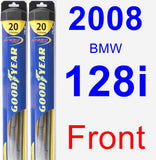 Front Wiper Blade Pack for 2008 BMW 128i - Hybrid