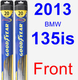 Front Wiper Blade Pack for 2013 BMW 135is - Hybrid