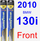 Front Wiper Blade Pack for 2010 BMW 130i - Hybrid