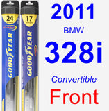 Front Wiper Blade Pack for 2011 BMW 328i - Hybrid