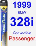 Passenger Wiper Blade for 1999 BMW 328i - Hybrid