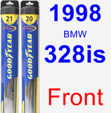 Front Wiper Blade Pack for 1998 BMW 328is - Hybrid