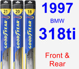Front & Rear Wiper Blade Pack for 1997 BMW 318ti - Hybrid