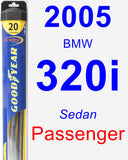 Passenger Wiper Blade for 2005 BMW 320i - Hybrid