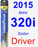 Driver Wiper Blade for 2015 BMW 320i - Hybrid