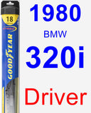 Driver Wiper Blade for 1980 BMW 320i - Hybrid