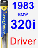 Driver Wiper Blade for 1983 BMW 320i - Hybrid